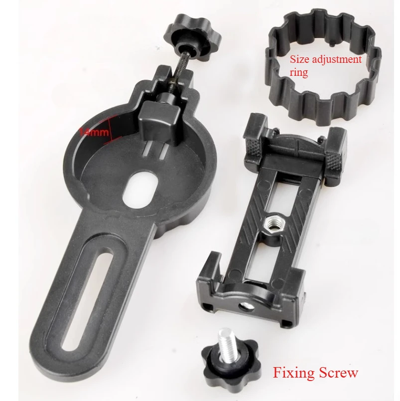 Adjustable Microscope Telescope Phone Adapter Fit 22-36mm 34-48mm Eyepiece Mount Bracket for Bird Watching Photos Video Shooting