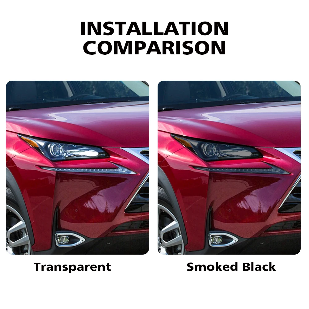 Smoke Black High-Gloss Pre-Cut TPU Headlight Protective Film For Lexus NX 2015-2026 PPF Anti-Scratch Vinyl Wrap Cover Kit - view 5