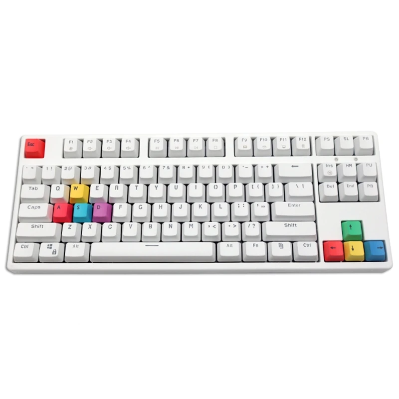 9 Keys OEM PBT RGBY Modifiers Keycaps WASD Direction Keycaps Mechanical Keyboard Keycaps Replacement Parts