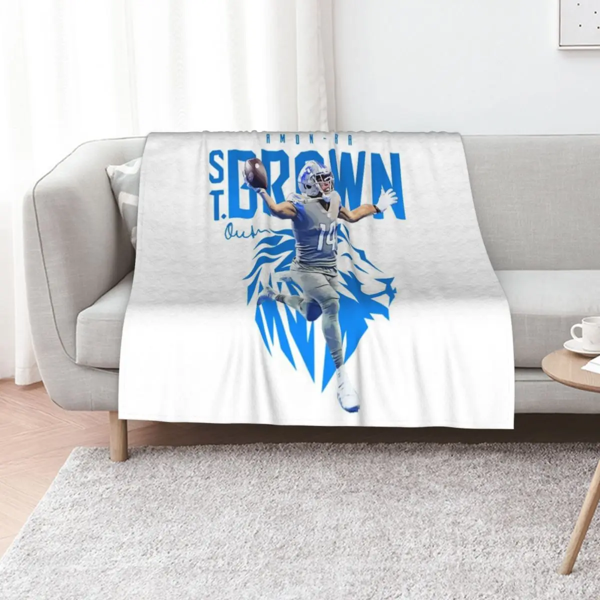 

Amon sport Ra St. Brown (1) Throw Blanket valentine gift ideas Decorative Throw Summer Beach Blankets