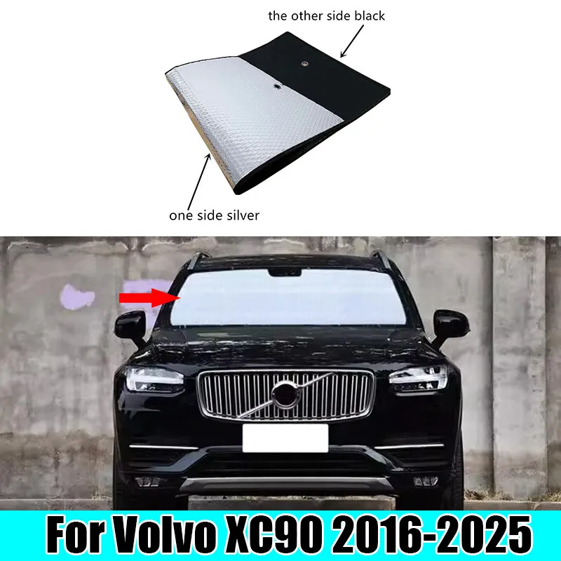 

Для Volvo XC90 2016-2025 переднее лобовое стекло, внутренняя защита, толстый солнцезащитный козырек