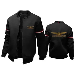 Baseball Uniform For Mens Jacket Goldwing GL1800 Motorcycle Outerwear Fashion Stand Collar Zip Sweatshirts Jersey Sportwear Coat