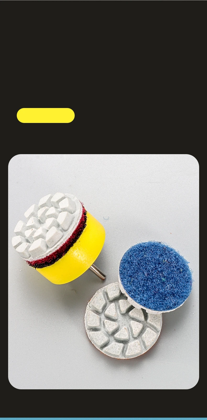 25 mm Mini-Diamant-Polierpads, Marmor, Granit, Edelstein, Schleifscheibe, feines Polieren, flexible Harz-Schleifscheibe, selbstklebend – Detail 3