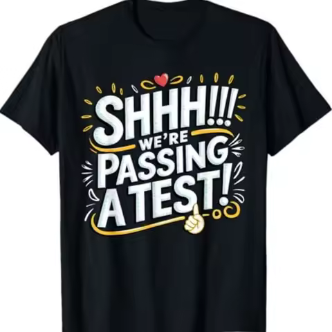Shhh We &Auml;&ocirc;re Passing A Test Funny School T Shirt Quote