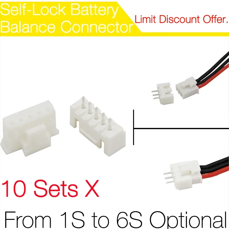 

2.54mm Self Lock Male + Female Balance Connector for Mode Lipo battery