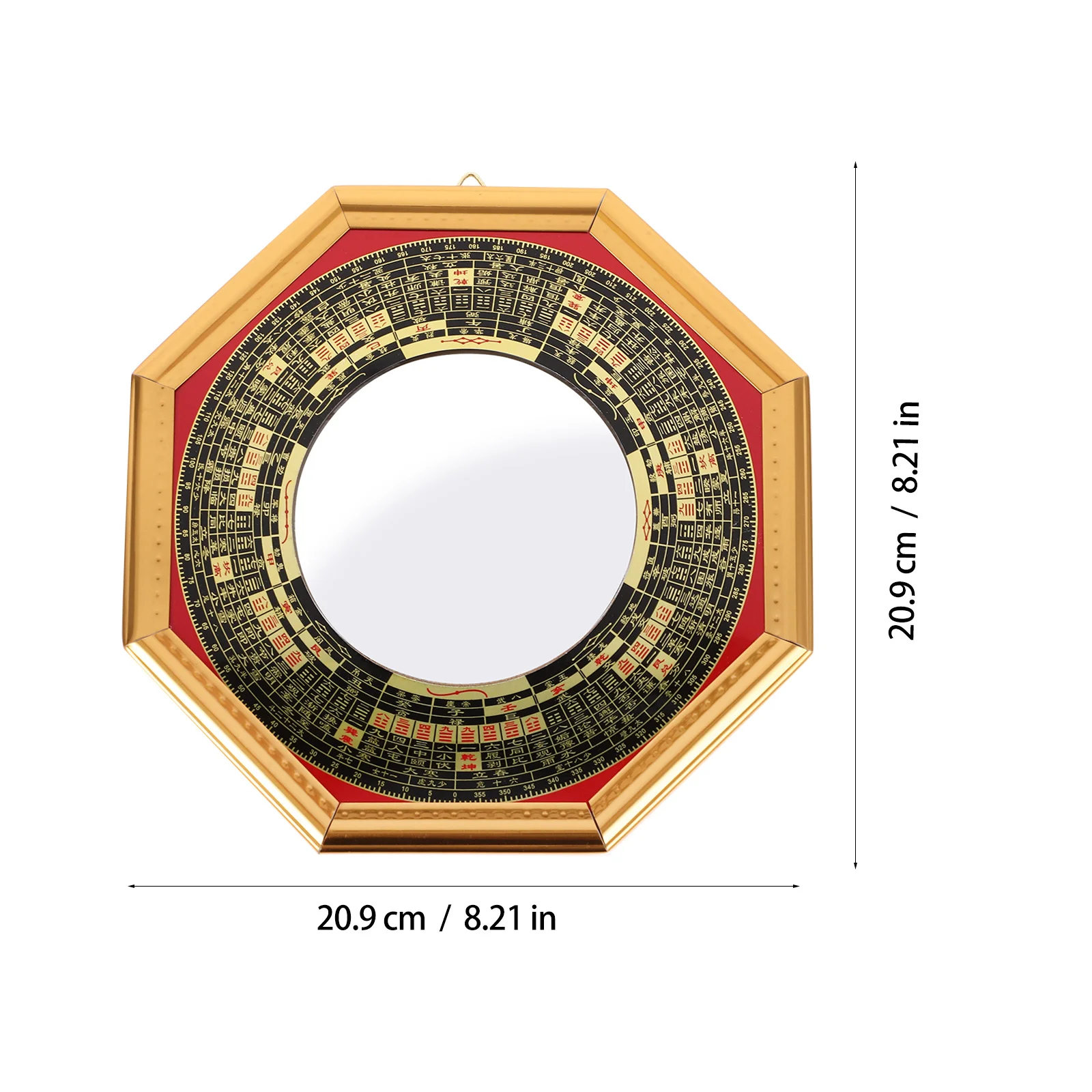 تسعة قصر تاي تشي محدب باغوا مرآة خشبية ثمانية مخططات للمنزل معبد ديكور طرد الأرواح الشريرة نعمة محظوظ هدية ديكور #3