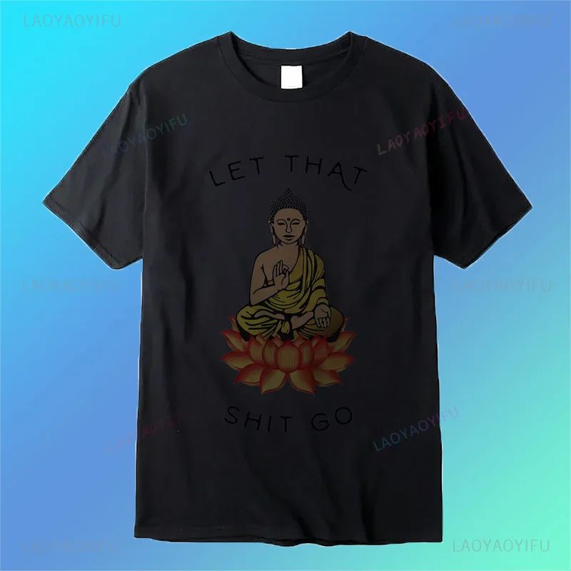 T-shirt com buda padrão impresso para homens e mulheres, universal t-shirt, interessante, harajuku, moda, casual, verão