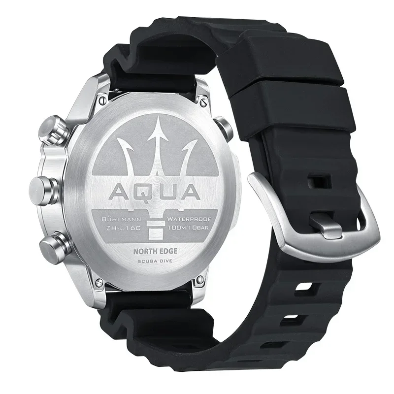 Nuevo reloj de buceo NORTH EDGE para hombre, resistente al agua, 100M, relojes de buceo digitales inteligentes, altímetro, barómetro, brújula, temperatura Cl