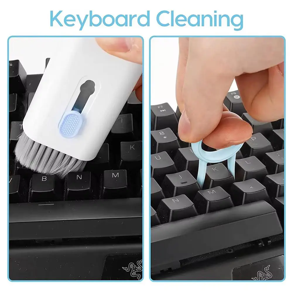 7 IN 1 Keyboard Cleaning Kits For Airpods Cleaner Headset Cleaner Pen Laptop Screen Cleaning Bluetooth Earphones Cleaning Kit