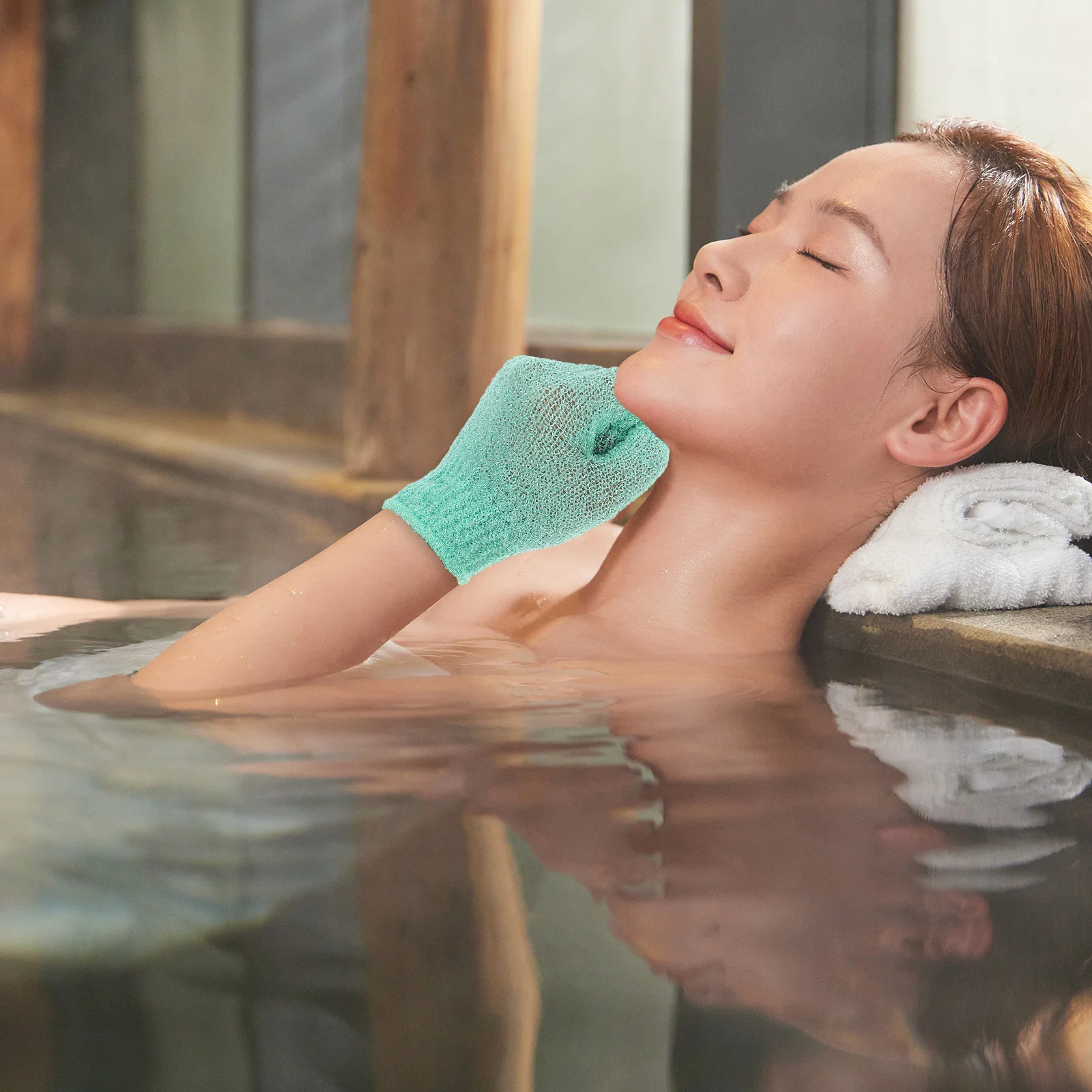 

4 шт., отшелушивающие перчатки для душа и ванны, 4 пары, нейлоновый скраб для тела, отшелушивающий, быстросохнущий, эластичный для удаления омертвевшей кожи, спа-рук