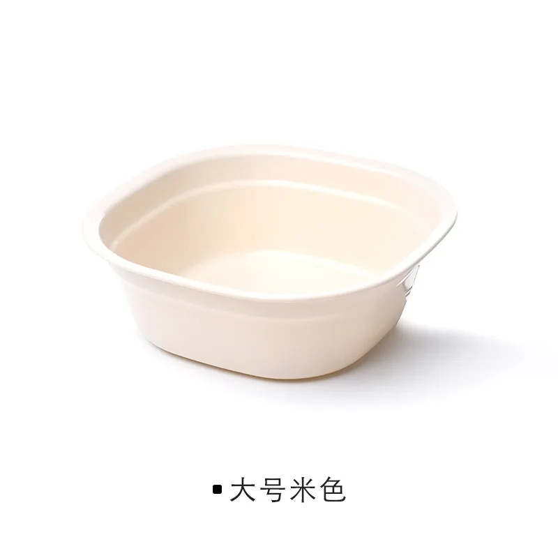 Square Washbasin Household Thickened Washbasin Fruit Basin Laundry Basin Plastic Basin Daily Necessities Bathroom Accessories