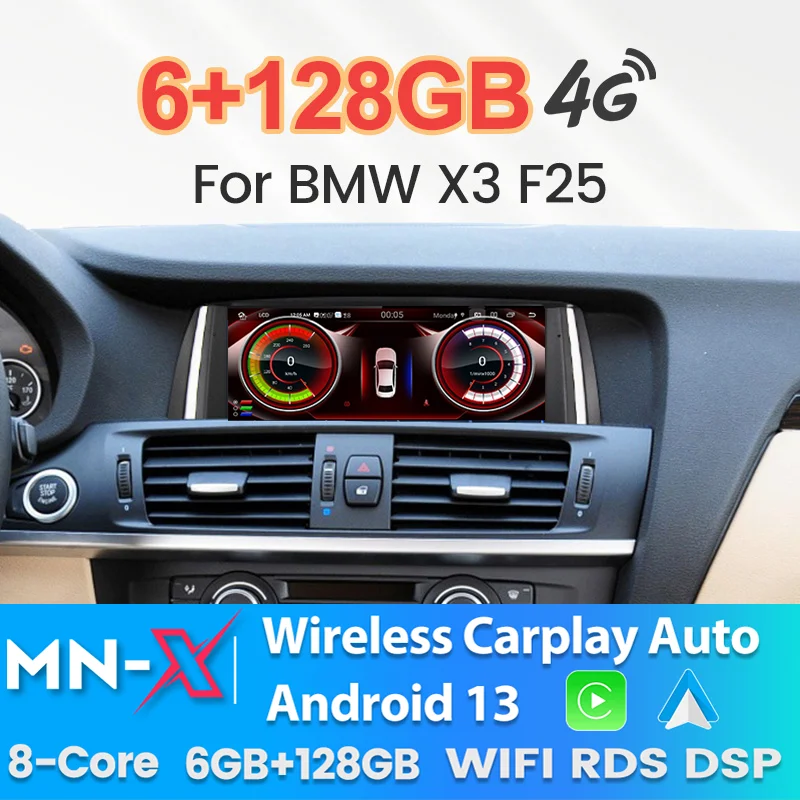 Brezžični CarPlay avtoradio za BMW X3 in X4