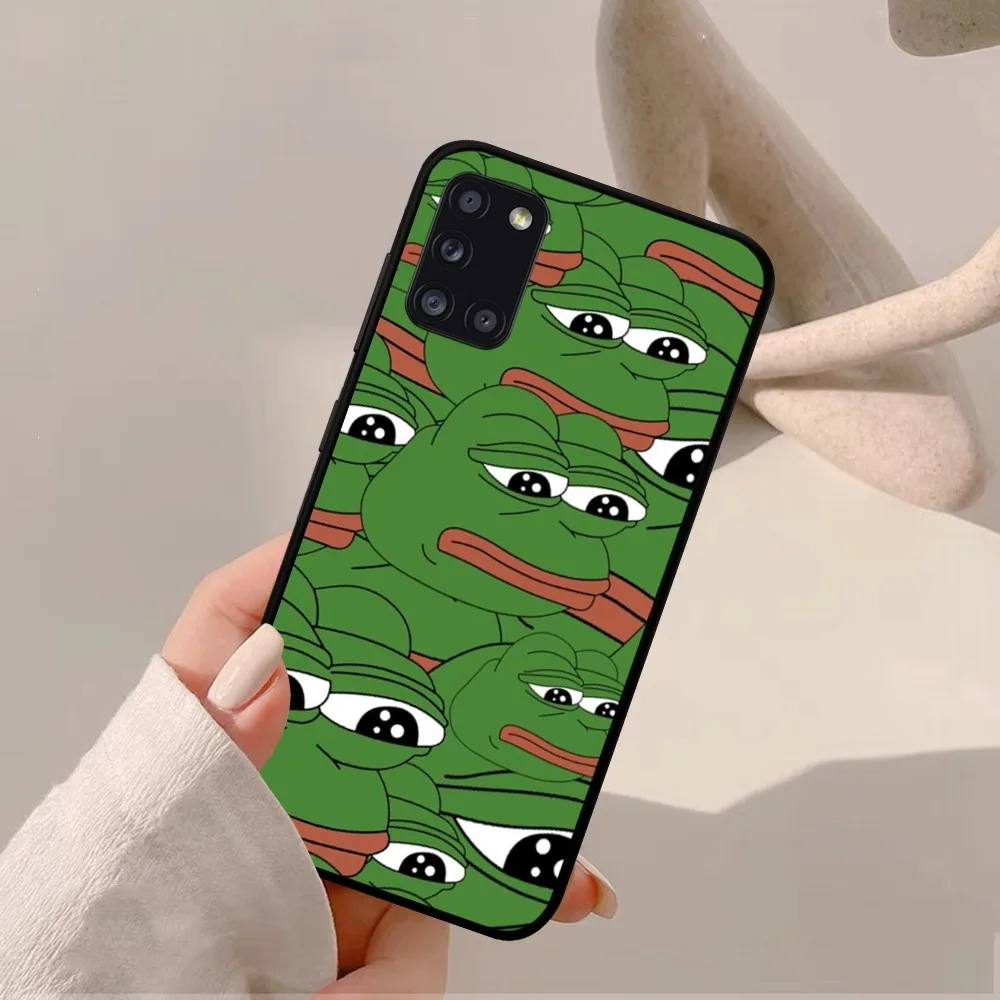 Cute Frogs Party Sad Pepe Phone Case For Samsung A 10 11 12 13 20 21 22 30 31 32 40 51 52 53 70 71 72 73 91 13 shell