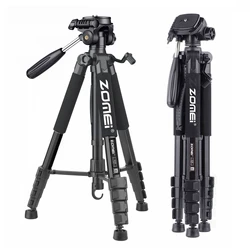 187cm/73in Tall Zomei Tripod Stand for Professional Camera Spotlight Telescope Binoculars 360° Rotatable Phone Holder for Video