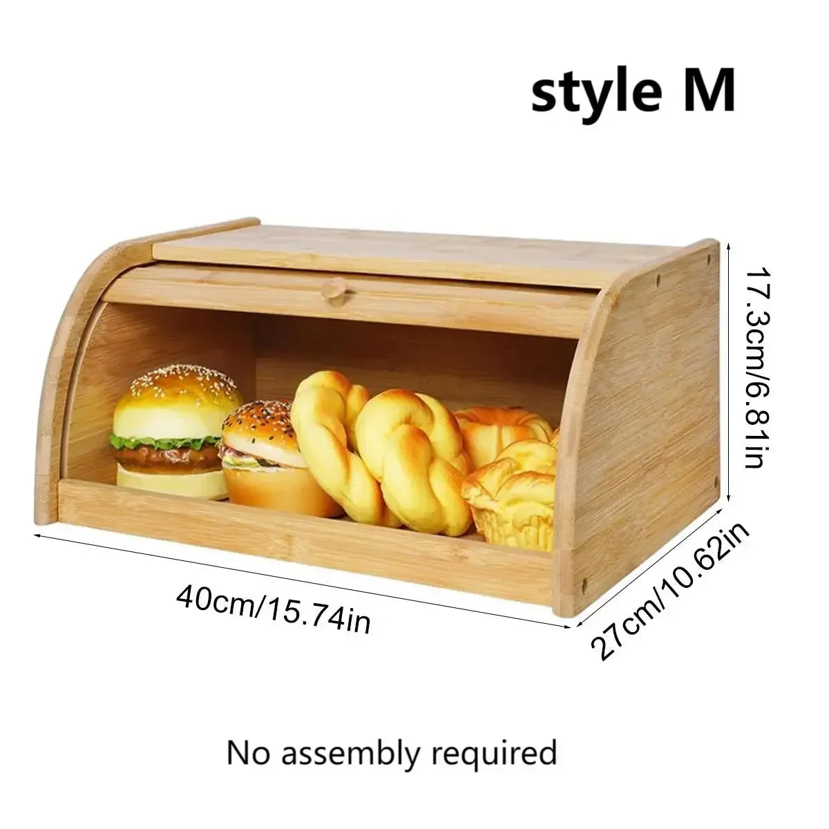 Premium Bamboo Bread Box, Bread Storage and Organizer, Organizer for Kitchen Countertop Escurridor de platos Folding tray Tray