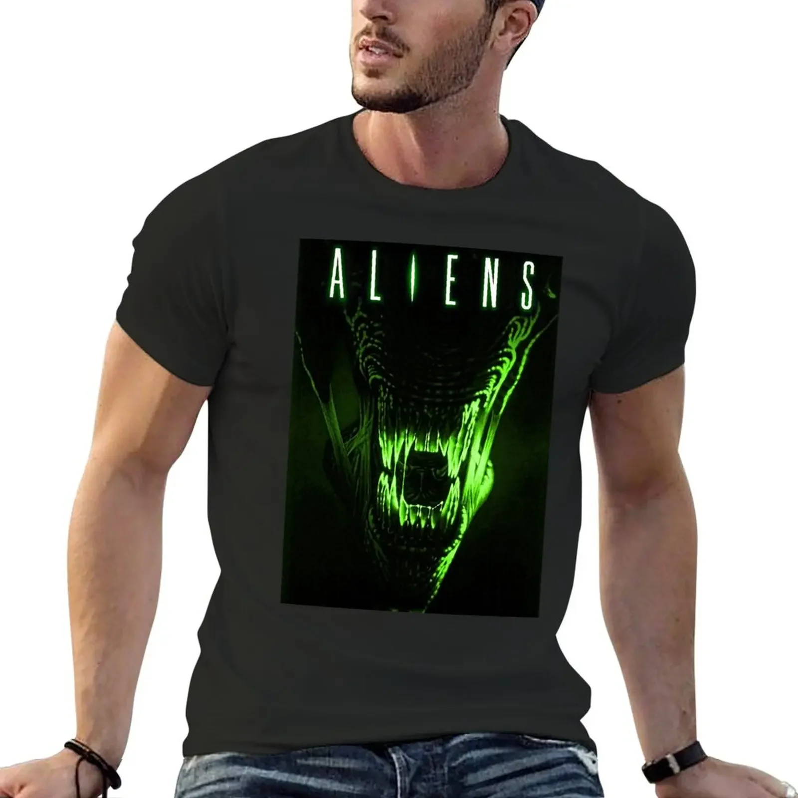 

sports fans blanks funnys graphics men graphic t shirts Aliens Movie Poster T-shirt blanks sublime summer tops clothes for men