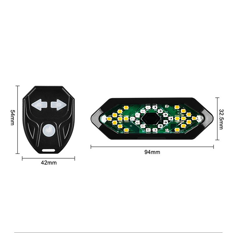 Indicatore di direzione per bicicletta indicatore di direzione per bicicletta fanale posteriore per bicicletta a LED con clacson