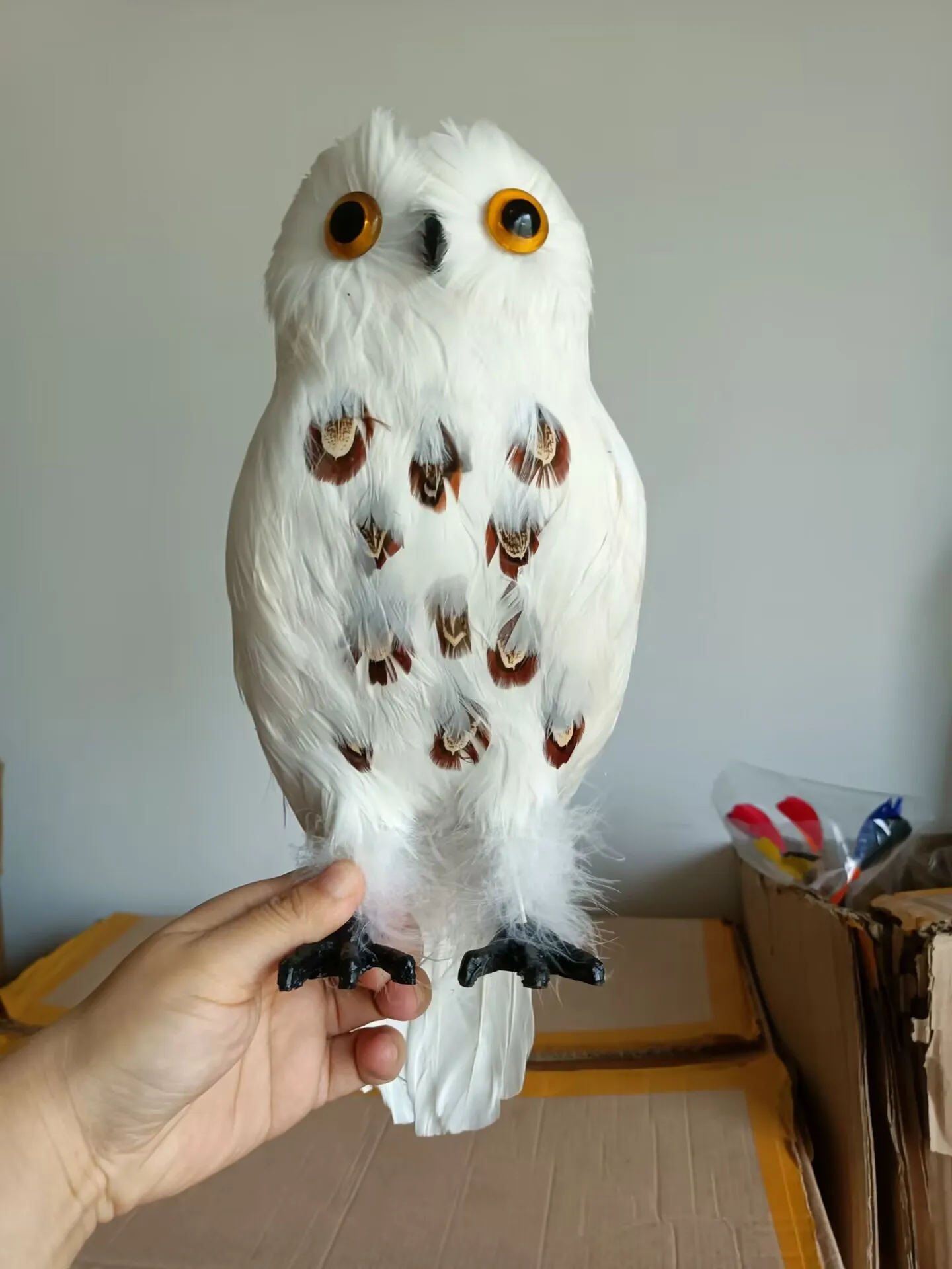 

cute owl model foam&feather simulation owl bird gift about 28cm xf2666