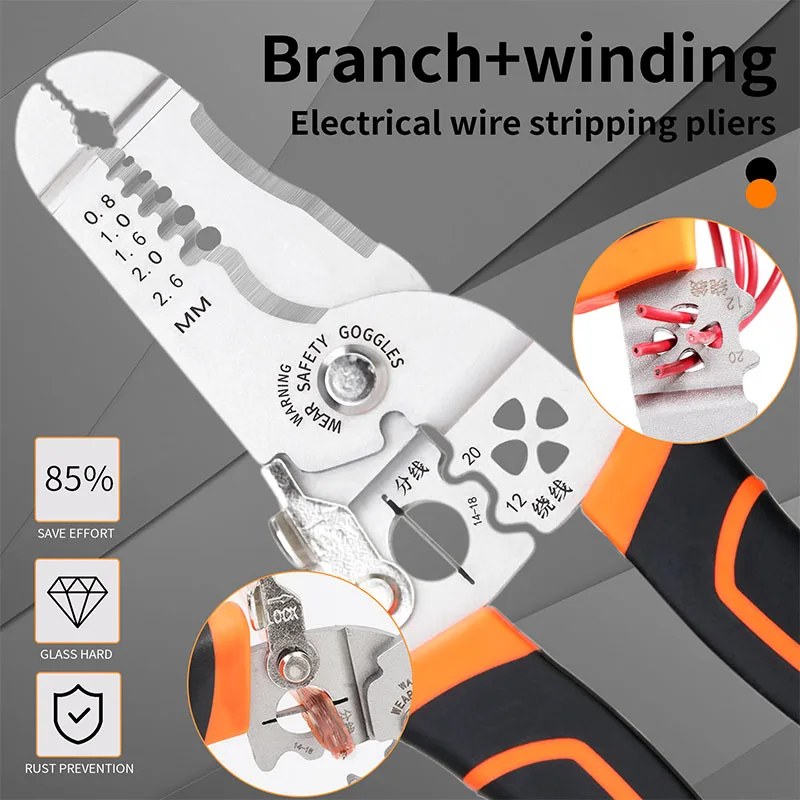 Vanjoin Multifunctional Pliers Cable Stripper Wire Cutter Crimping Tool Electrical Alicate Universal Hand Tools