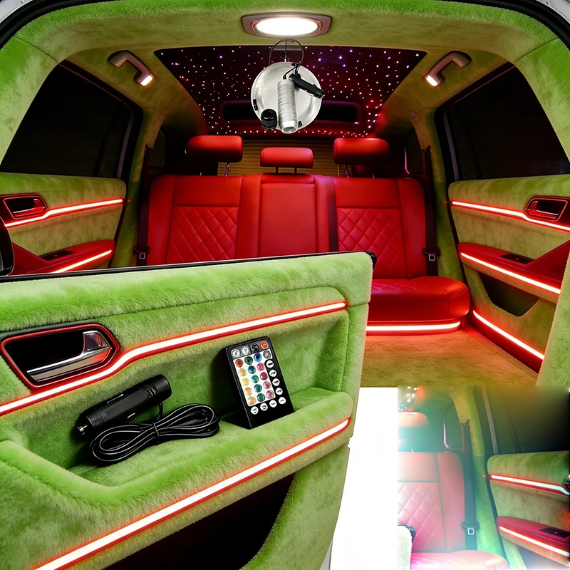Starry Effect Ceiling room 6w Fiber Light engine RF control Cable Lights lamp LED car Optic Lighting Smart signal silvery newnew
