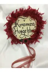 28 Cm Size Burgundy Fancy Bridal Tambourine