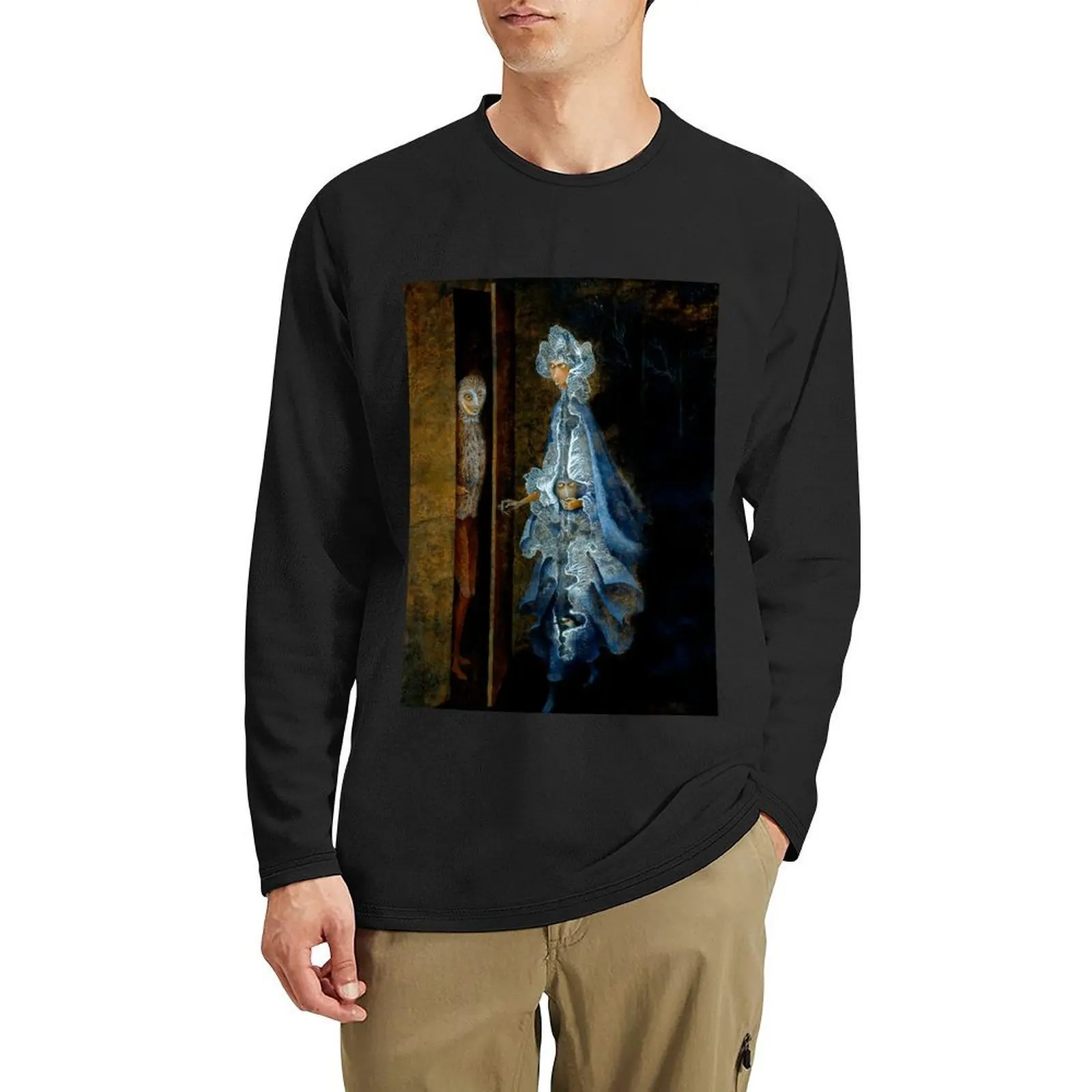 

The Encounter, by Remedios Varo Long T-Shirt quick drying shirt t shirt man hippie clothes plus size tops Men's clothing