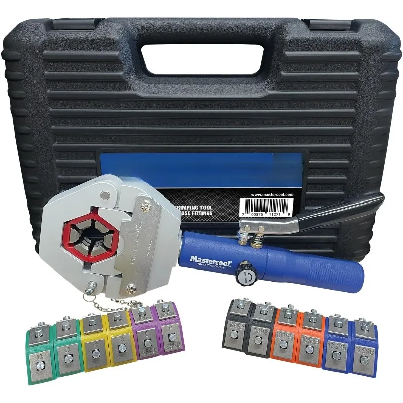 71500-A Hydra-Krimp | The Original Patented Hydraulic A/C Hose Crimper | Crimps #6, #8, #10, #12, And Reduced Barrier