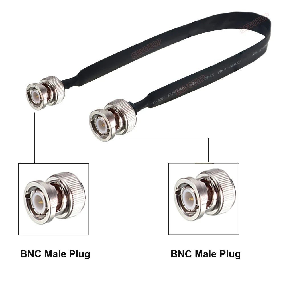 1Pcs BNC to BNC/SMA Connector Door/Window Flat Cable RF Coaxial Cable 50Ohm Pigtail LTE Antenna Extension Jumper Cord 20cm-40cm