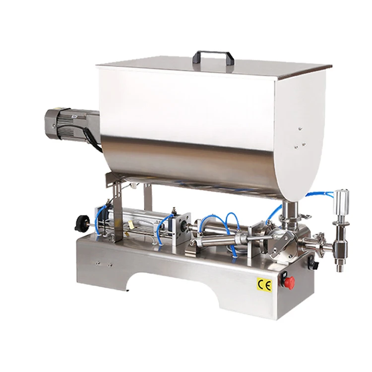 Horizontal Pneumatic Paste Mixing Filling Machine Paste Liquid Dual Use Hot Pepper Sauce Viscous Honey Sauce Filling Machine