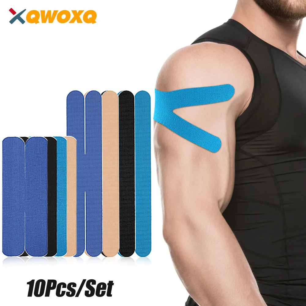 10 Stück/Set Kinesiologie-Tape für Knöchel, Knie, Schulter, Ellenbogen, jede Aktivität, sportliches Klebeband, langlebiges Knieband für langlebige Unterstützung