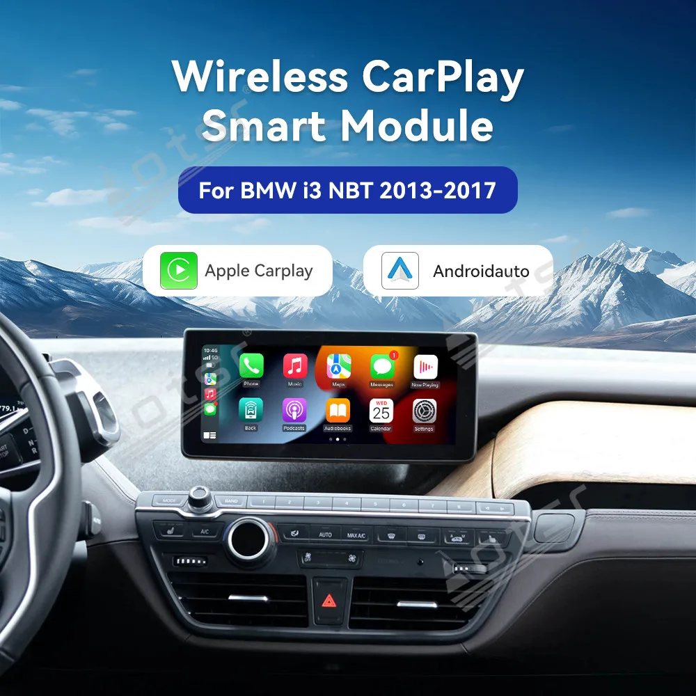

Airplay and Mirro Link New Unique Design Car Accessories For BMW i3 NBT 2013-2017 Wireless Carplay Decoder Box Beige Color