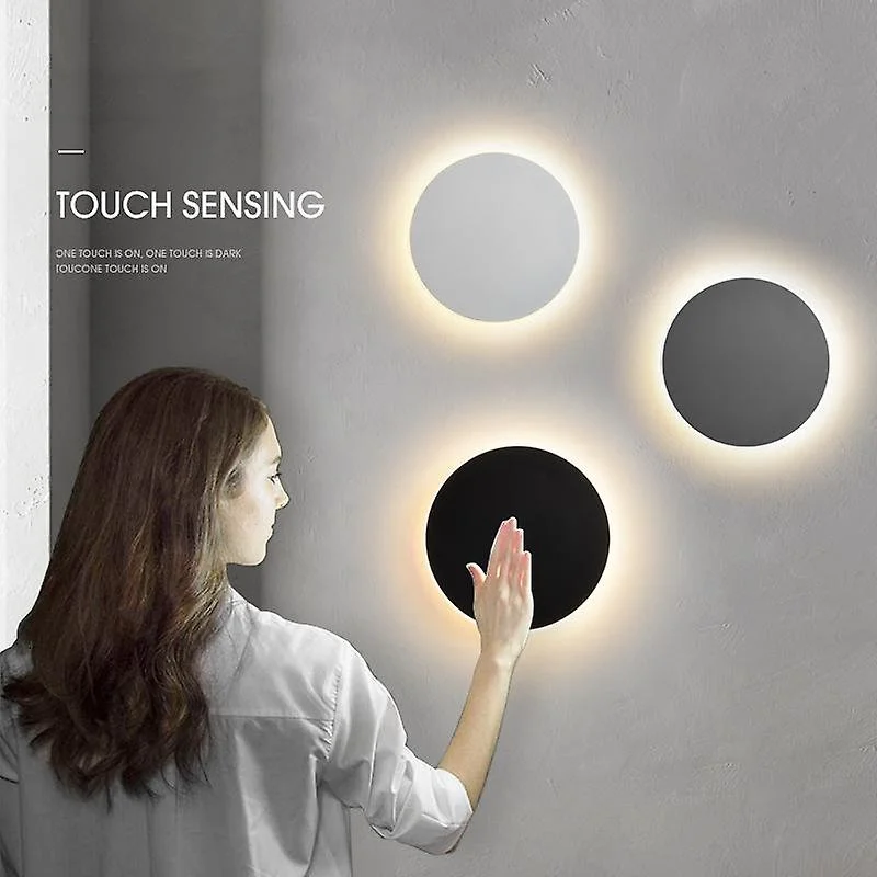 

Creative Circular Wall Lamp Living Room Simple Led Wall Lamp Bedroom Night Lamp Corridor Garden Landscape Decoration 13/20/30Cm
