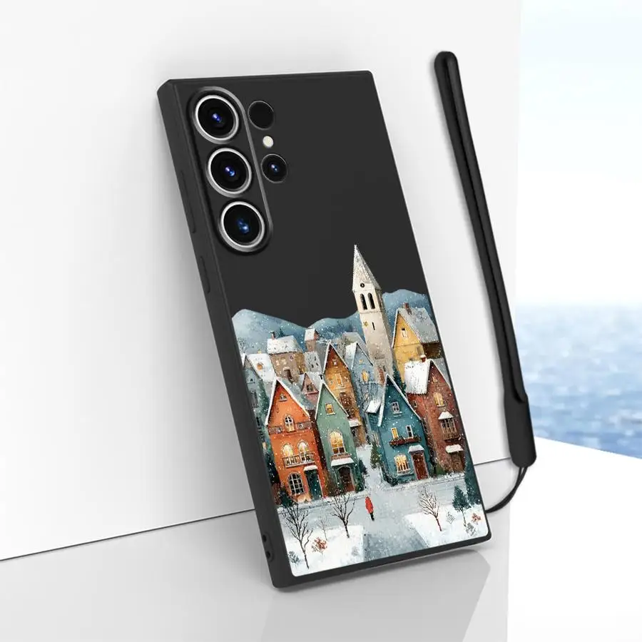 عيد الميلاد سانتا كلوز قضية الهاتف لسامسونج غالاكسي S20 S21 زائد S24 FE ملاحظة 20 10 الترا S23 S22 الترا S25 حافة غطاء ناعم