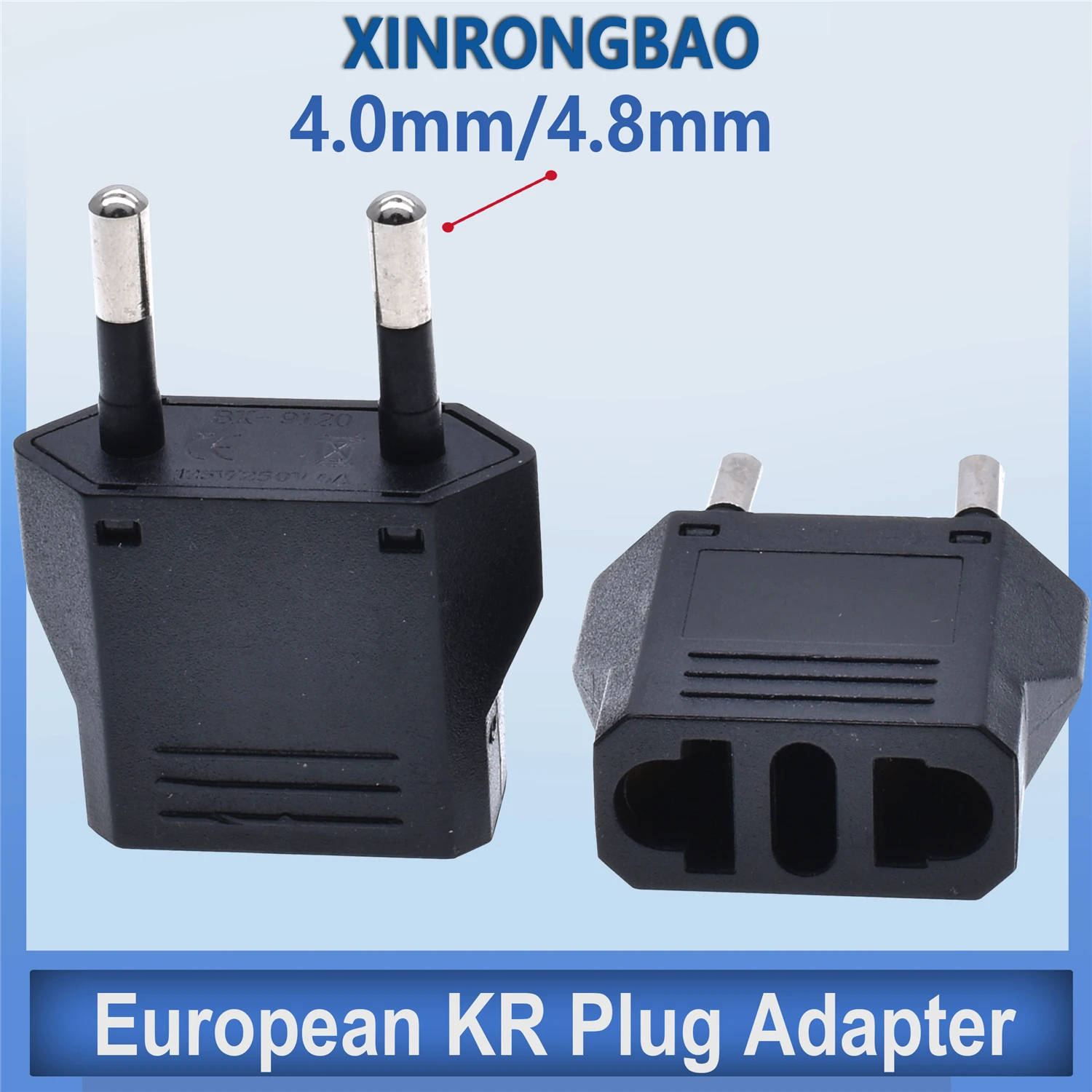 EU European KR Plug Adapter Japan China US AU To EU Travel Power Adapter Electric Plug Converter Charger Socket AC Outlet CE/FCC