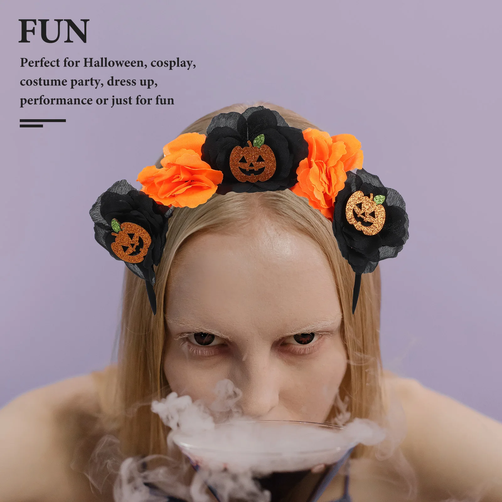 

Halloween Ghost Bride Headband Felt Cloth Role Playing Accessories Party Hairband Novelty Headdress Cosplay Props Fits Most
