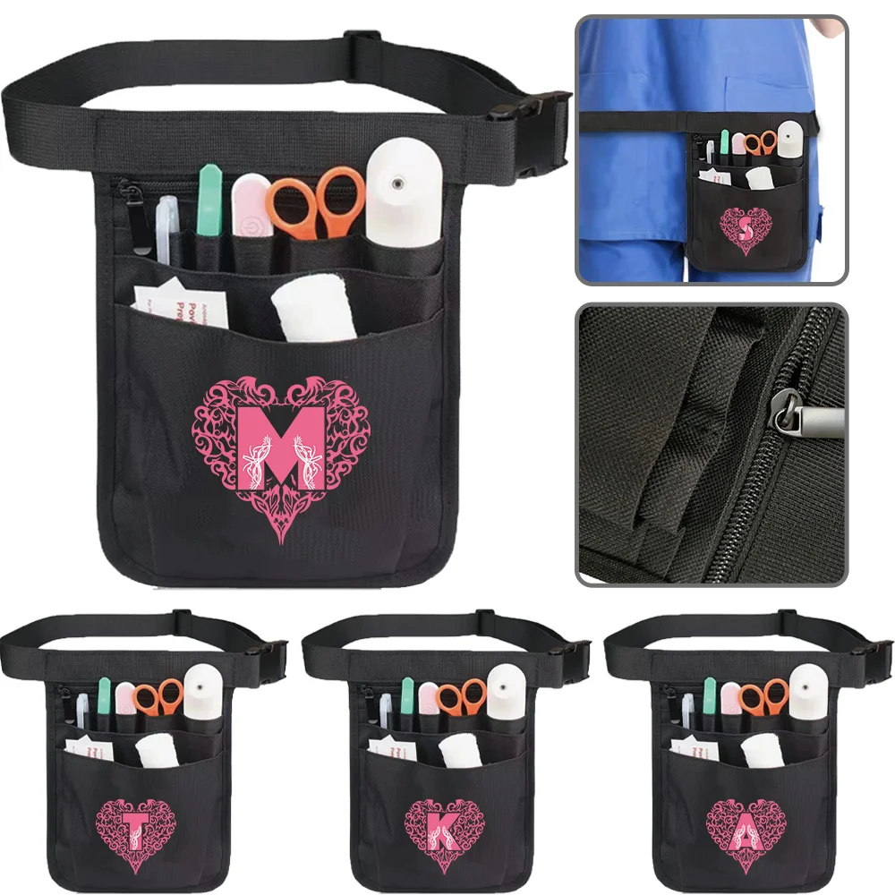 

Новая поясная сумка для тренировок, многофункциональная поясная сумка с узором «Любовь», регулируемый ремень для хранения, поясная сумка для рабочих аксессуаров, поясная сумка для медсестры