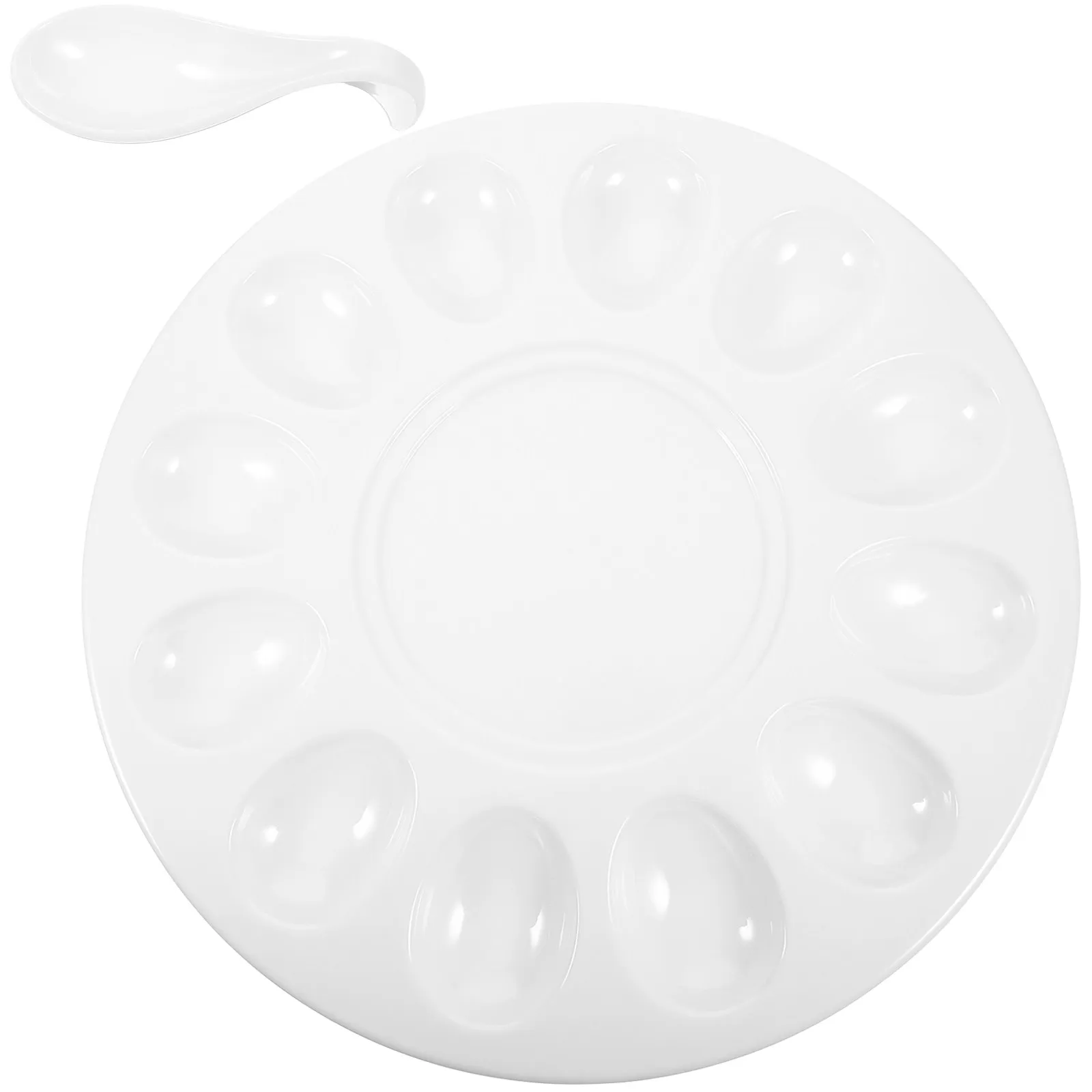 Shrimp Paste Plate 8-Grid Meatball Tray for Hot Pot – Wear-Resistant Restaurant Tableware