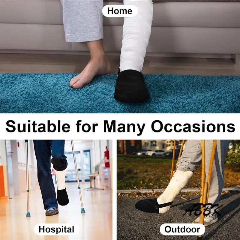 

ABBK-2 PCS Protective Cast Socks Toe Covers For Foot, Cast Socks Over Cast Adults, Adjustable Non-Slip Cast Toe Covers