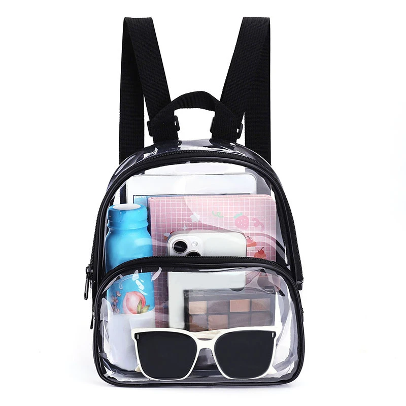 Clear Backpack Stadium Approved  Shoulder Straps, Small Clear Bag for Schools, Concerts, Work, Festivals and Sporting Events