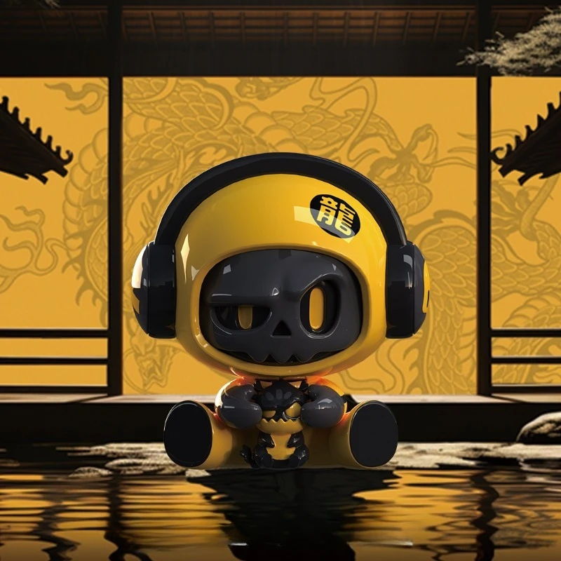 모얀 공세 MR.BONE - 베이비본 트렌디 토이 피규어 장식 인형 장난감 블라인드 박스 액션 피규어 어린이 장난감 만화 생일 선물