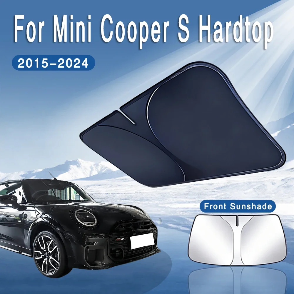 For Mini Cooper S Hardtop 4 Door 2015-2024 Front Windshield Sun Visor Sunshade Heat Insulation Cooling Auto Accessories