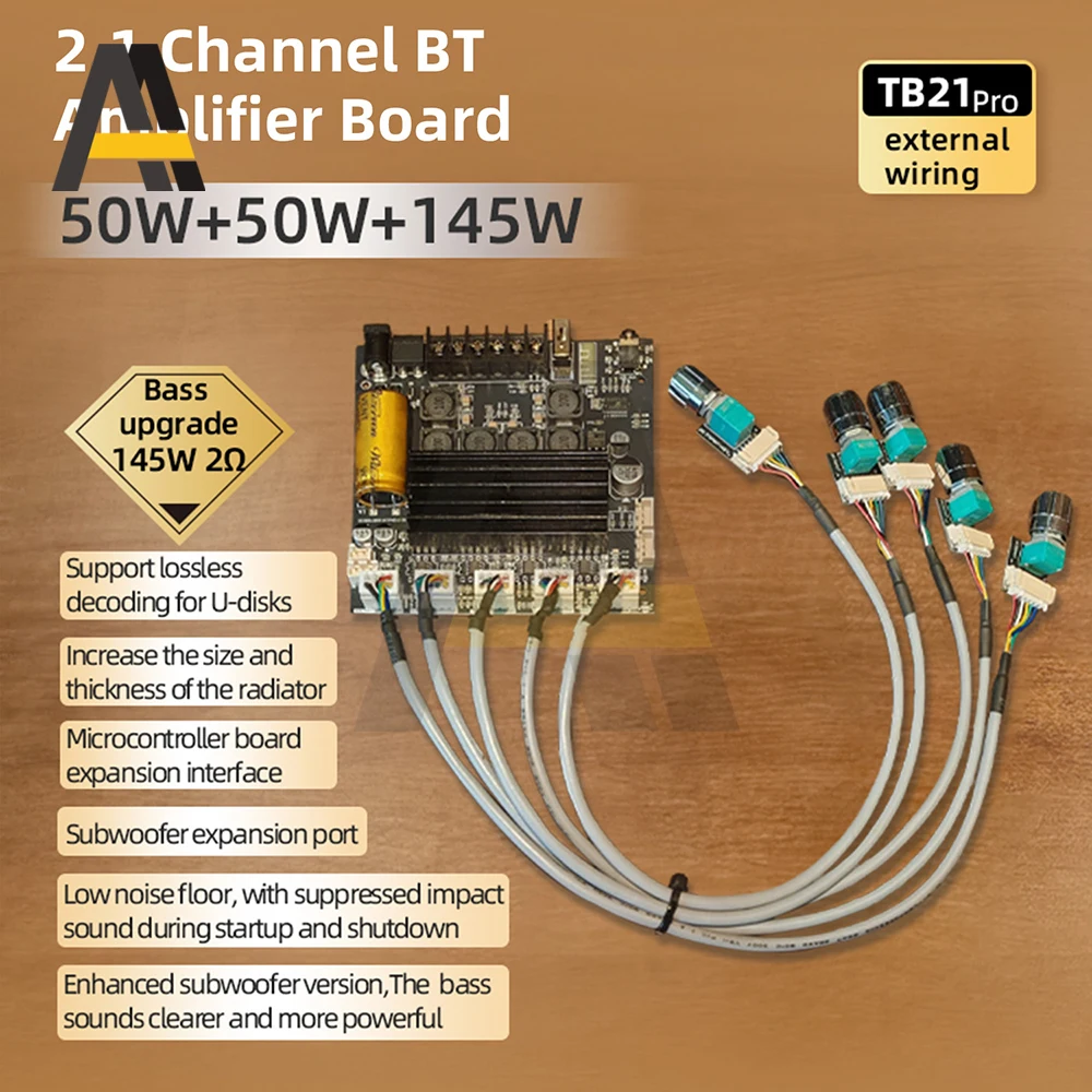 ZK-TB21 PRO 2.1 Channel Subwoofer Amplifier 50W+50W+145W
