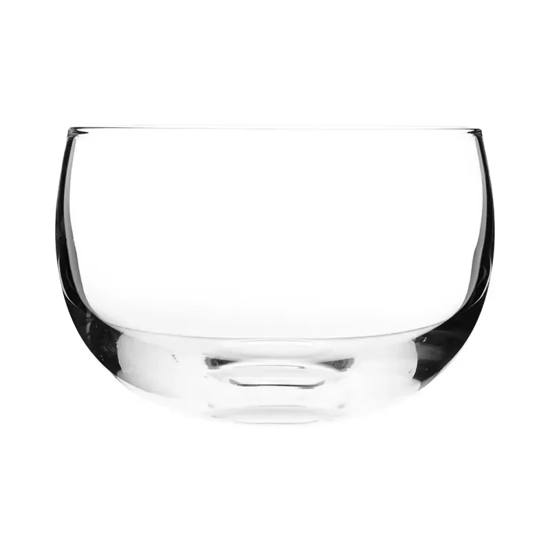 for  Hand Blown Transparent Crystal Glass Bowl High Quality Tableware Round Bowl
