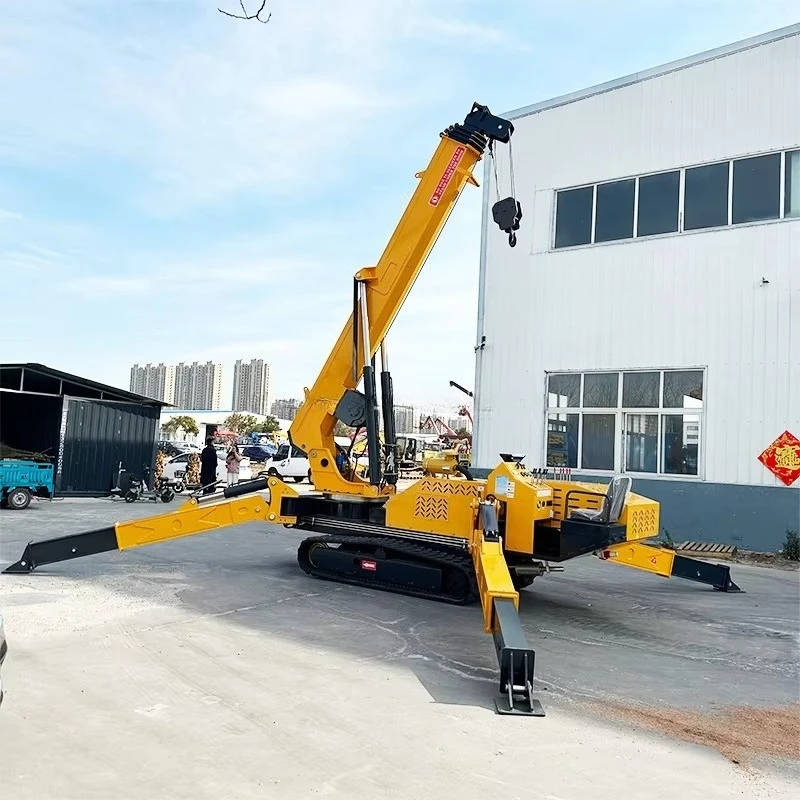 Mini Crawler Crane Small Crawler Crane Tracked Crane Compact Spider Lifter Electric Lifting For Indoor Installation Custom