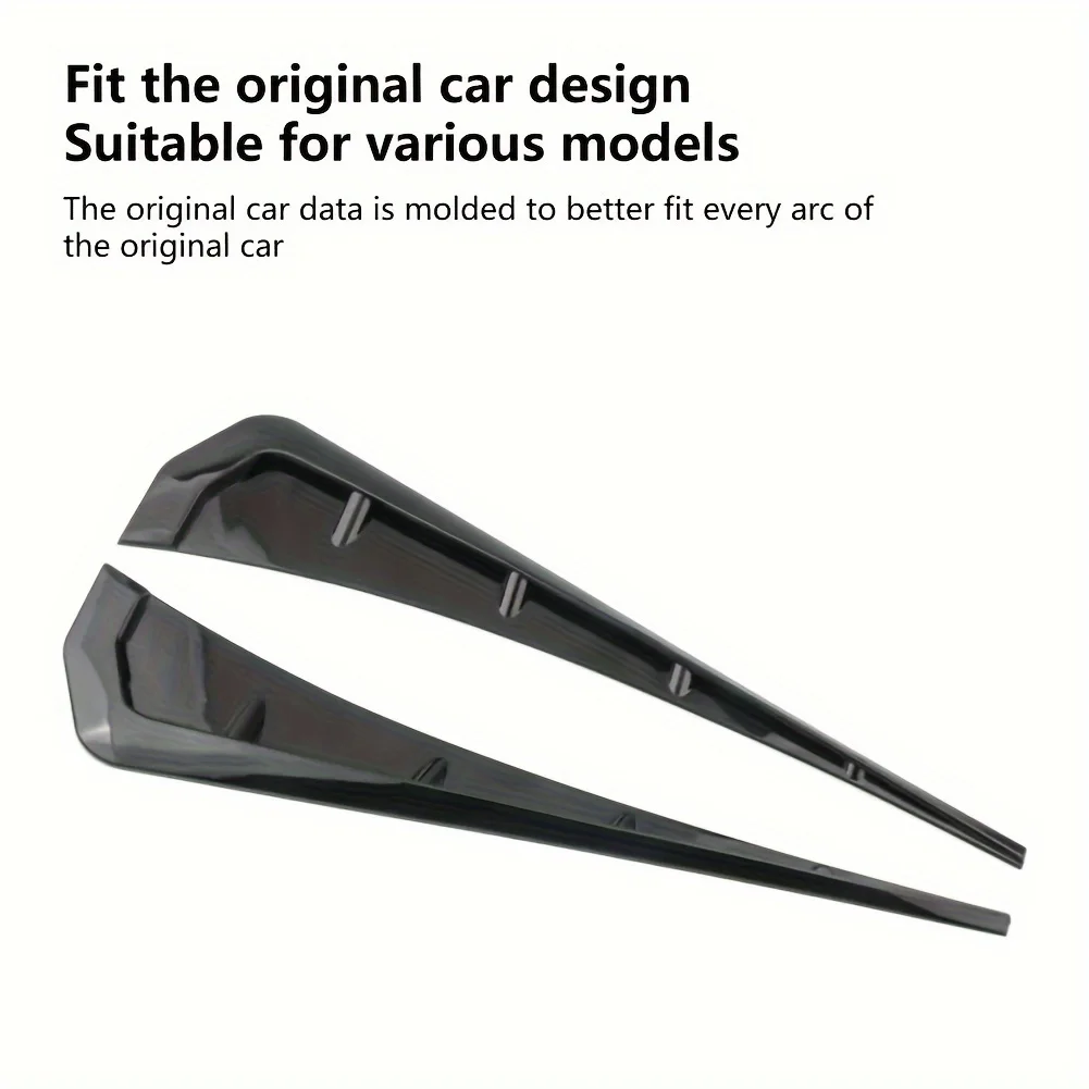 

1Pair Universal Car Side Fender Spoiler Wind Knife Air Vent Decorative Side Wing Sticker fender simulation air outlet side trim