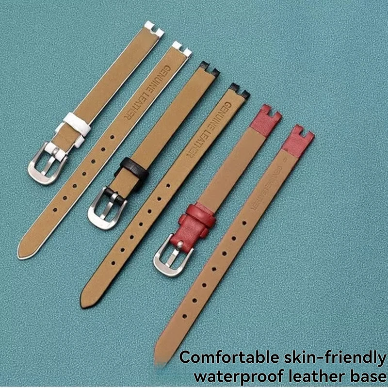 Per Tissot 1853 cinturino con tacca serie Flamenco T003 cinturino da donna T 003209 Una catena per orologio 10x3mm 12x3mm Bracciale Rosso Nero Bianco