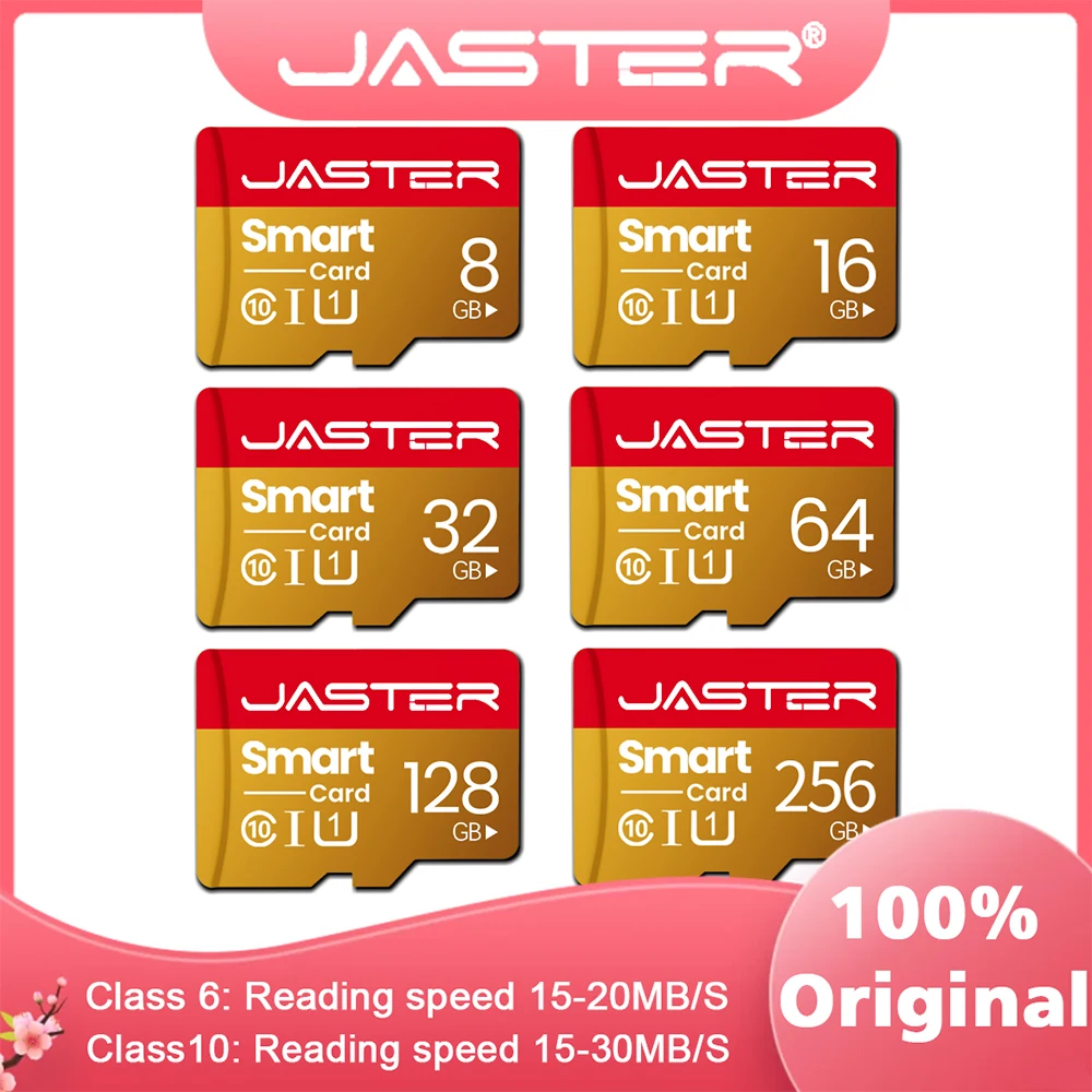 

Original JASTER Class 10 Micro Memory Card, Mini SD Flash, TF Card, 128GB, 64GB, 32GB, 256GB, For Smartphone PC​​​​​​​ camera