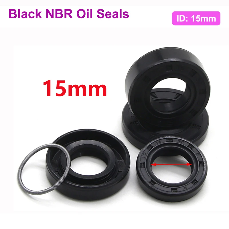 2/5 шт., черные Уплотнители из нитрильного каучука диаметром 15 мм, размеры 22/24/25/26/28/30/32/35/40/42*5/7/8/10 мм двойные уплотнительные прокладки для губ