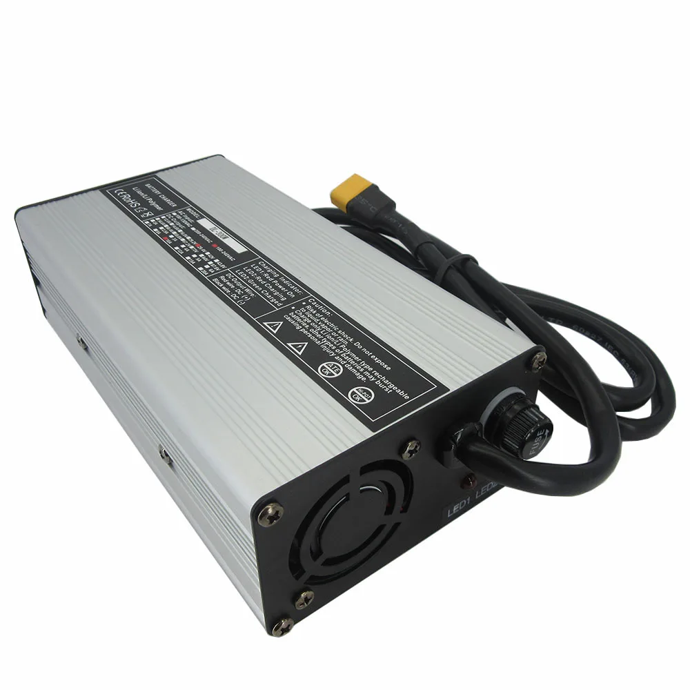 24V 10A 20A Li-ion Lithium Fast Charger 24 Volt 29.4V 7S 5A 15A Energy Storage RV Solar System Battery Charger XT60 Connector