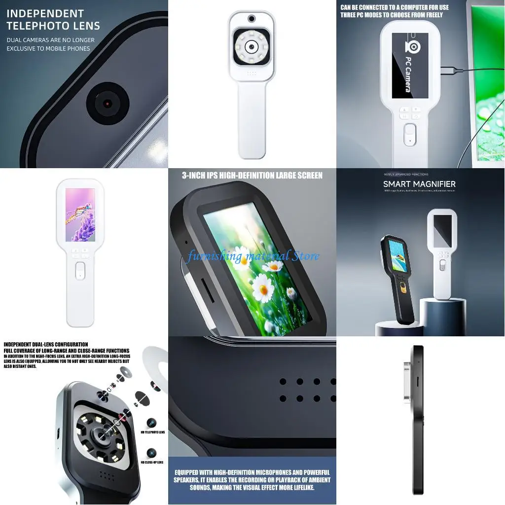 

Y5GD Handheld Microscope With 3inch Color Screen Perfect For Youth Scientists